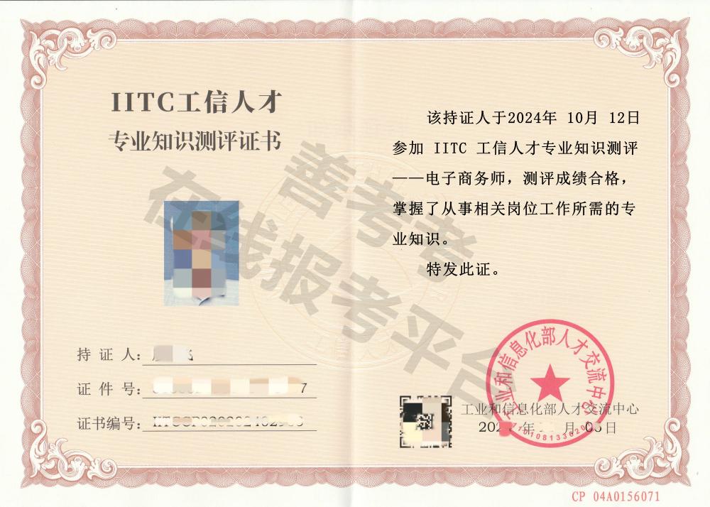 电子商务师证证
